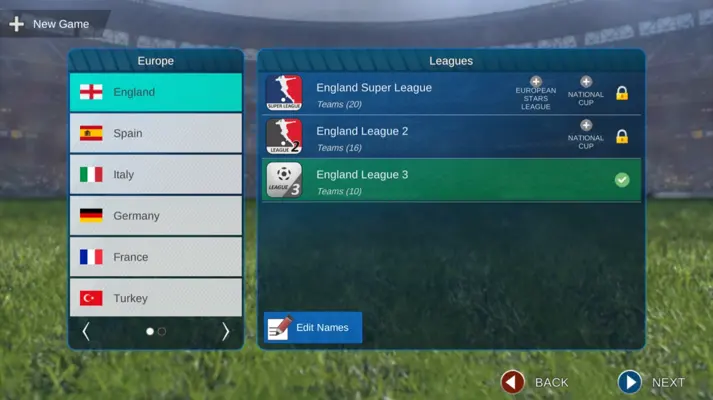 Pro League Soccer android App screenshot 1